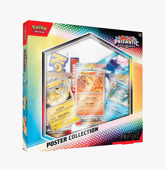 Pokemon TCG Prismatic Evolutions Poster Collection front view factory sealed