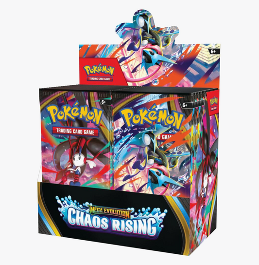 Pokemon TCG Chaos Rising Booster Box ME04 product photo of sealed packaging