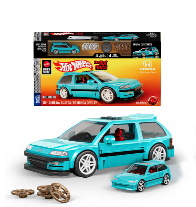 Hot Wheels Mattel '90 Honda Civic EF Building Set