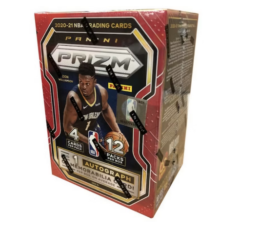 2020-21 Panini Prizm Basketball Blaster Box factory sealed retail packaging front view showing Green Pulsar callout
