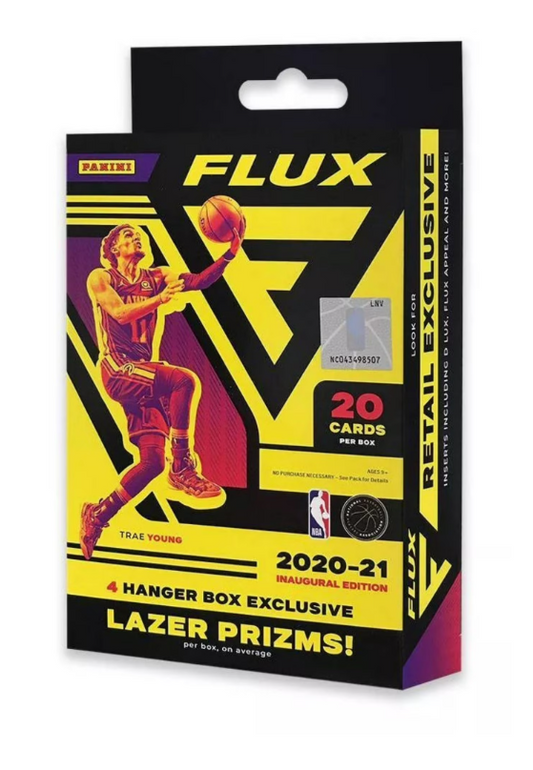 2020-21 Panini Flux Basketball Hanger Box factory sealed retail packaging showing opti-chrome design