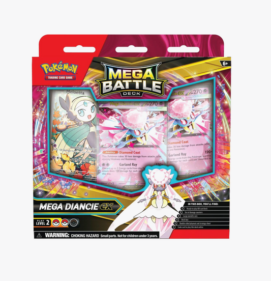 Pokemon TCG Mega Diancie ex Mega Battle Deck factory sealed packaging front view