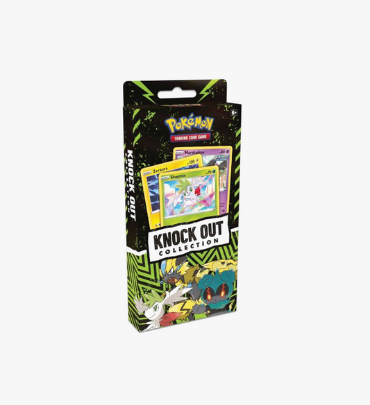 Pokemon TCG Knock Out Collection factory sealed showing Shaymin Zeraora Marshadow galaxy foil cards