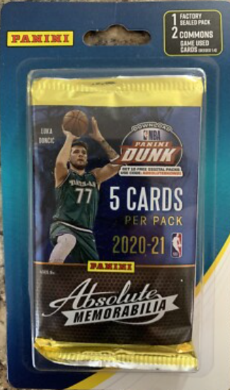 2020-21 Panini Absolute Memorabilia Basketball Blister Pack 5 Cards + 2 Bonus