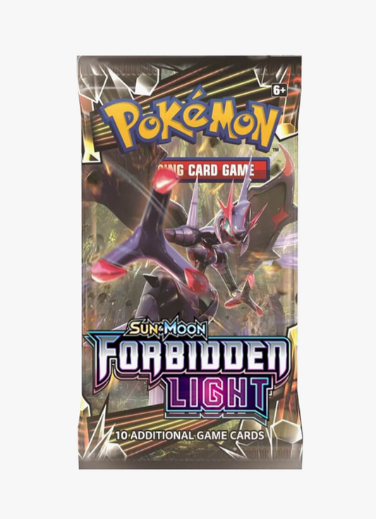 Pokemon TCG Forbidden Light Booster Pack front view factory sealed