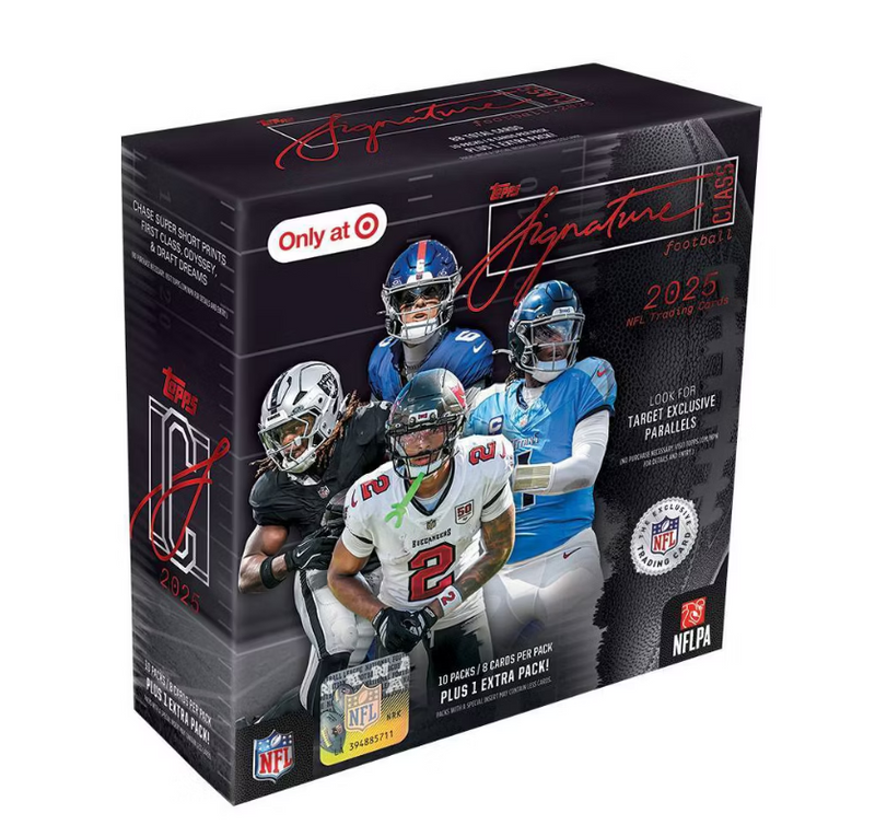 2025 Topps Target Exclusive NFL Signature Class Football Trading Card Mega Box