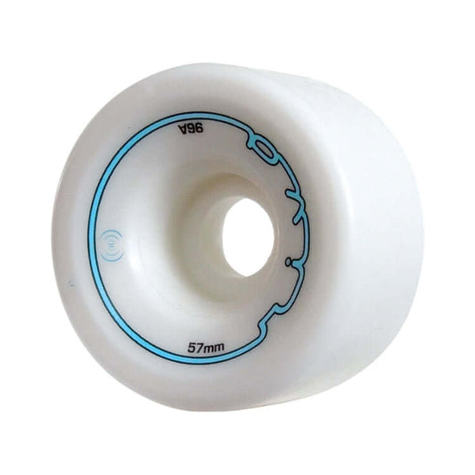 this is an image of Sonar Wheels “Riva” White 57mm 96a 4pk