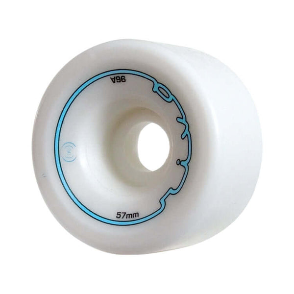 this is an image of Sonar Wheels “Riva” White 57mm 96a 4pk