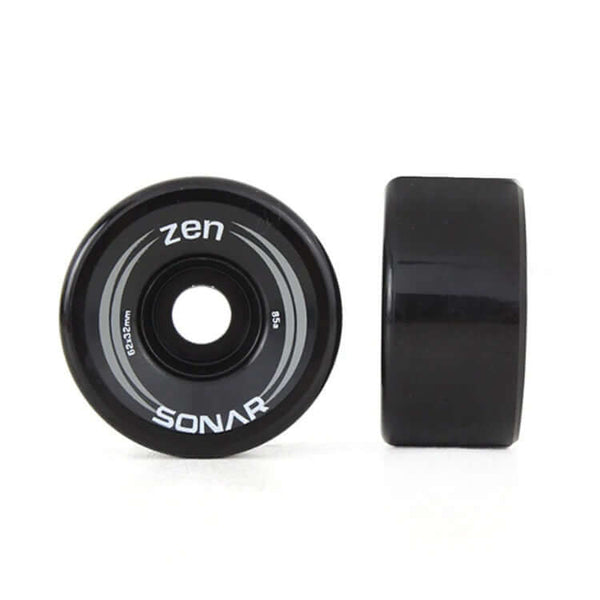 this is an image of Sonar Wheels “Zen” Black 62mm 85a 4pk