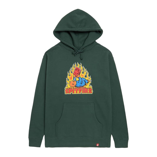 this is an image of Spitfire Demon Seed Alpine Green Hooded Sweatshirt