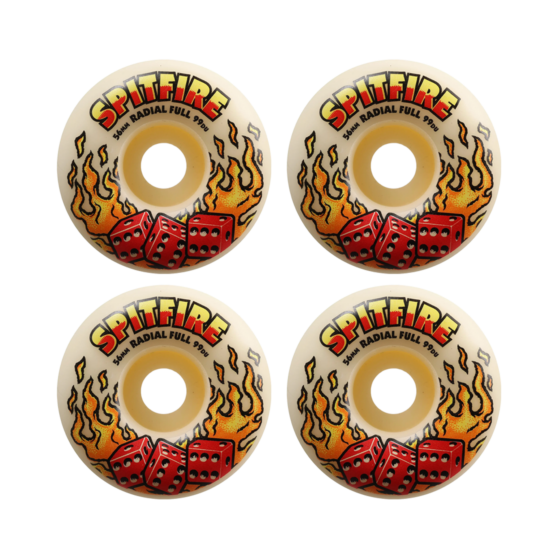 this is an image of Spitfire Formula 4 Wheels Hot Hand Radial Full 99du