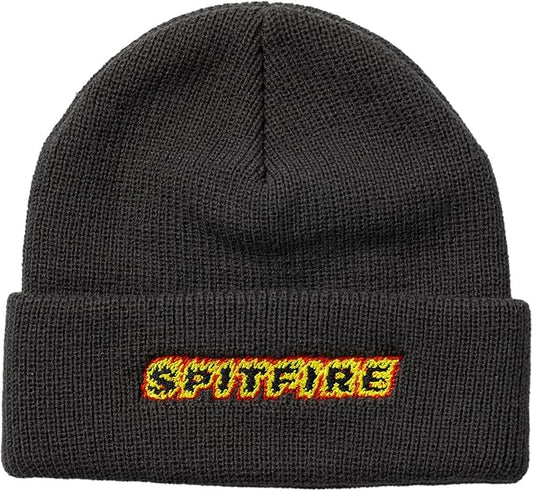 this is an image of Spitfire Wheels Beanie Flames Script Cuff