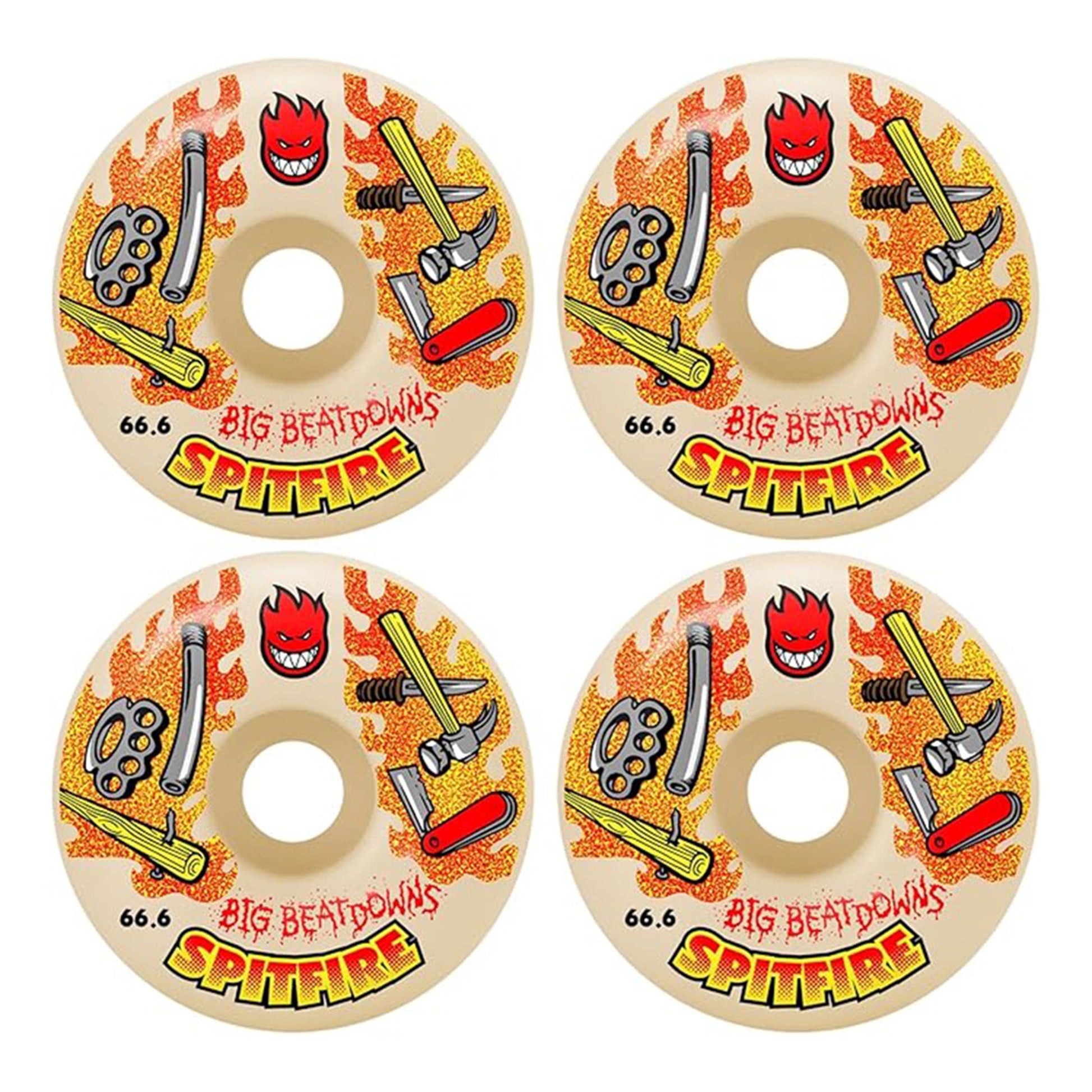 this is an image of Spitfire Wheels Formula 4 Classic Big Beatdowns
