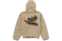 this is an image of Supreme x Thrasher Hooded Work Jacket