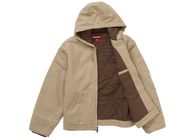 this is an image of Supreme x Thrasher Hooded Work Jacket