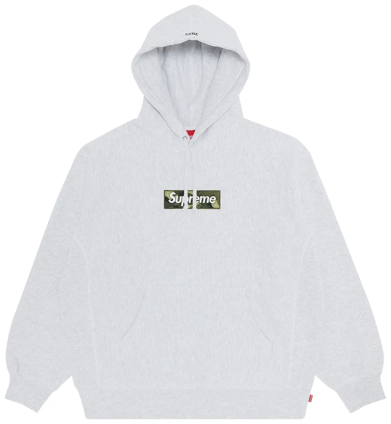 this is an image of Supreme Camo Box Logo Hoodie