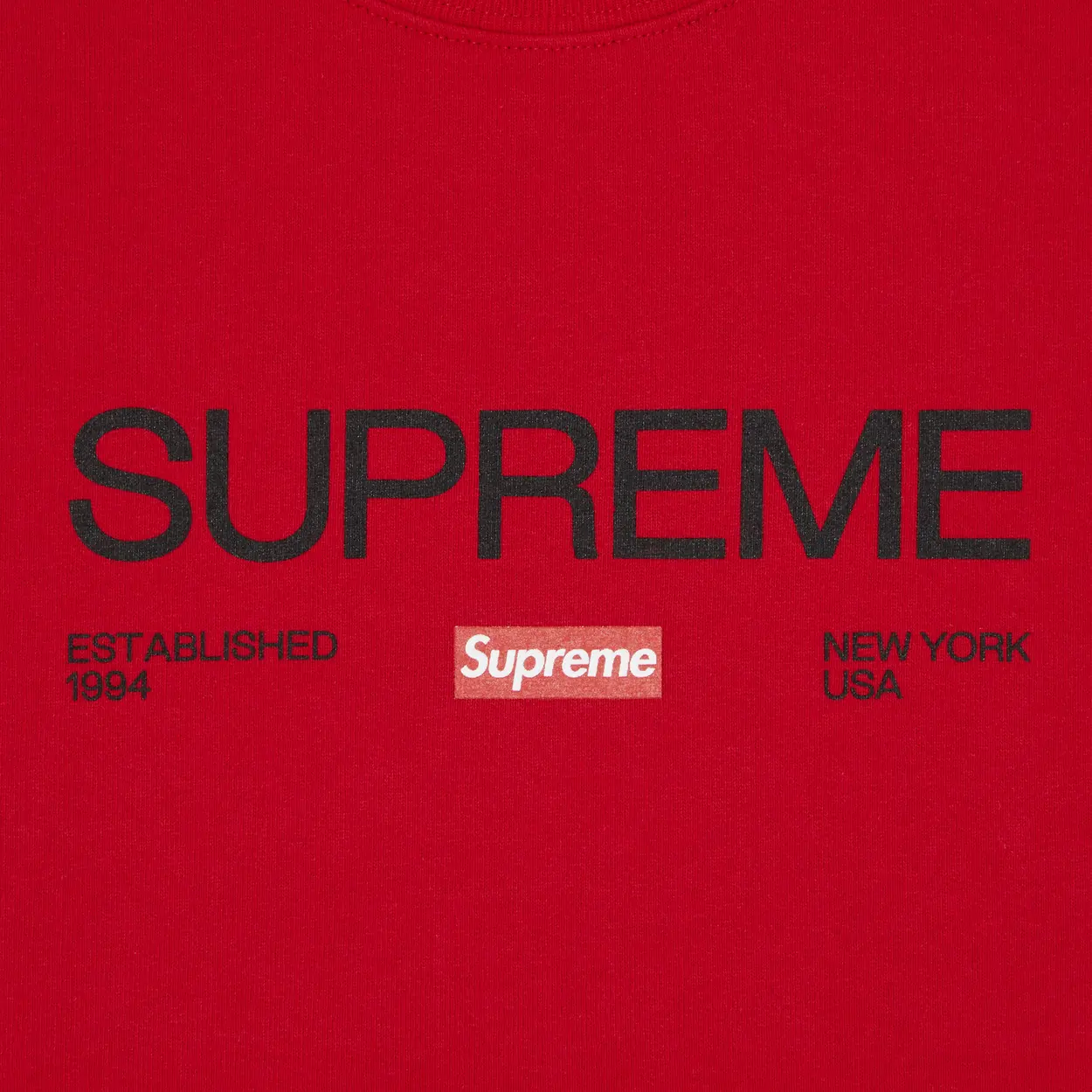 this is an image of Supreme Sweater "Established Logo"