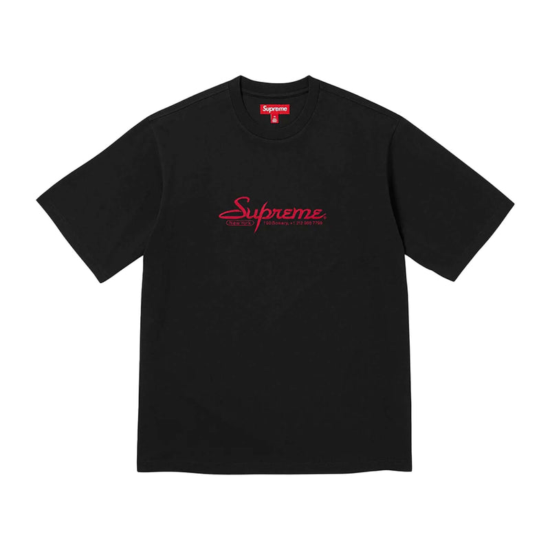 this is an image of Supreme “Contact” SS Tee Black