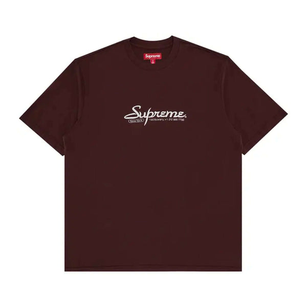 this is an image of Supreme “Contact” SS Tee Brown