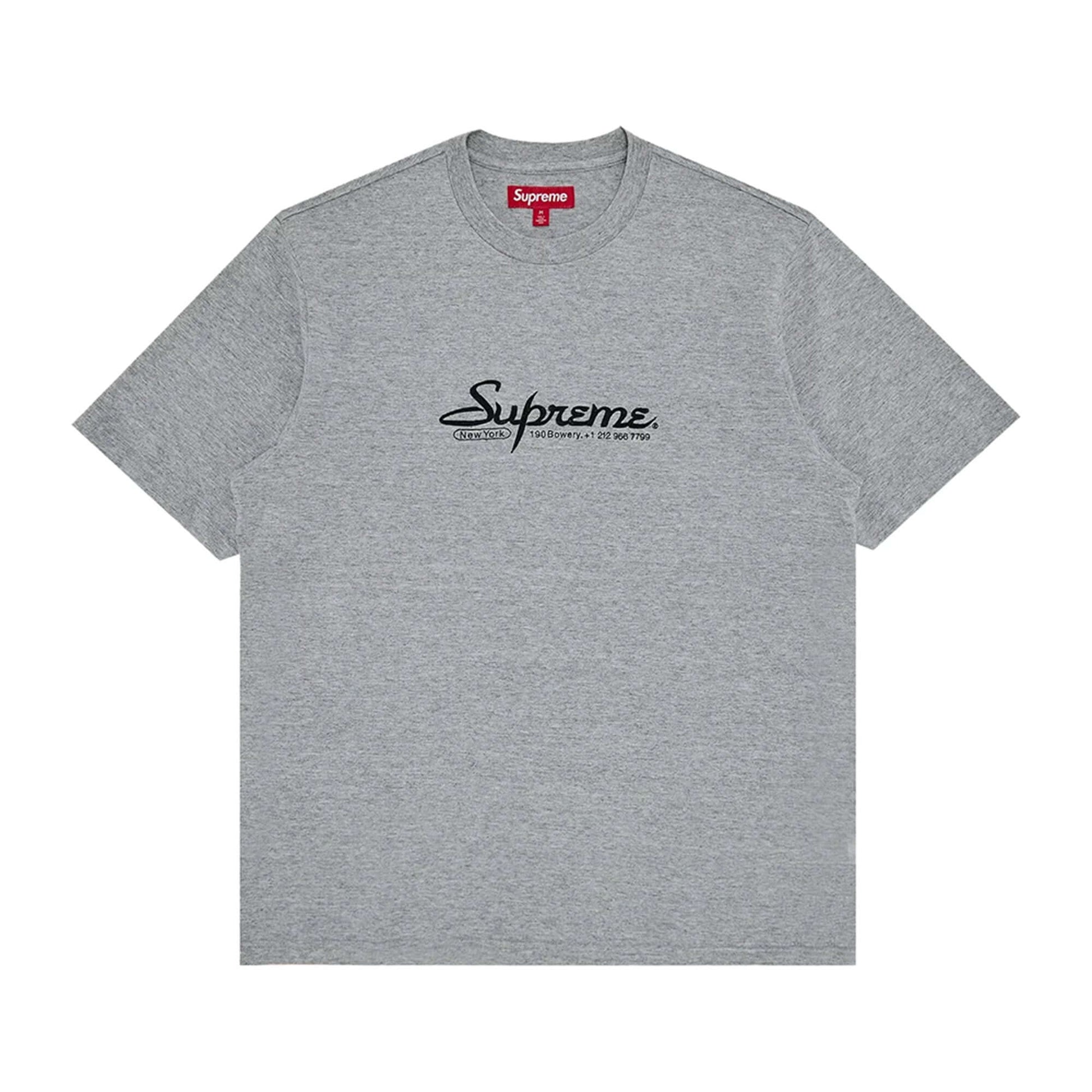 this is an image of Supreme “Contact” SS Tee Heather