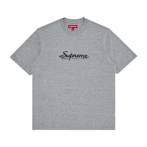 this is an image of Supreme “Contact” SS Tee Heather