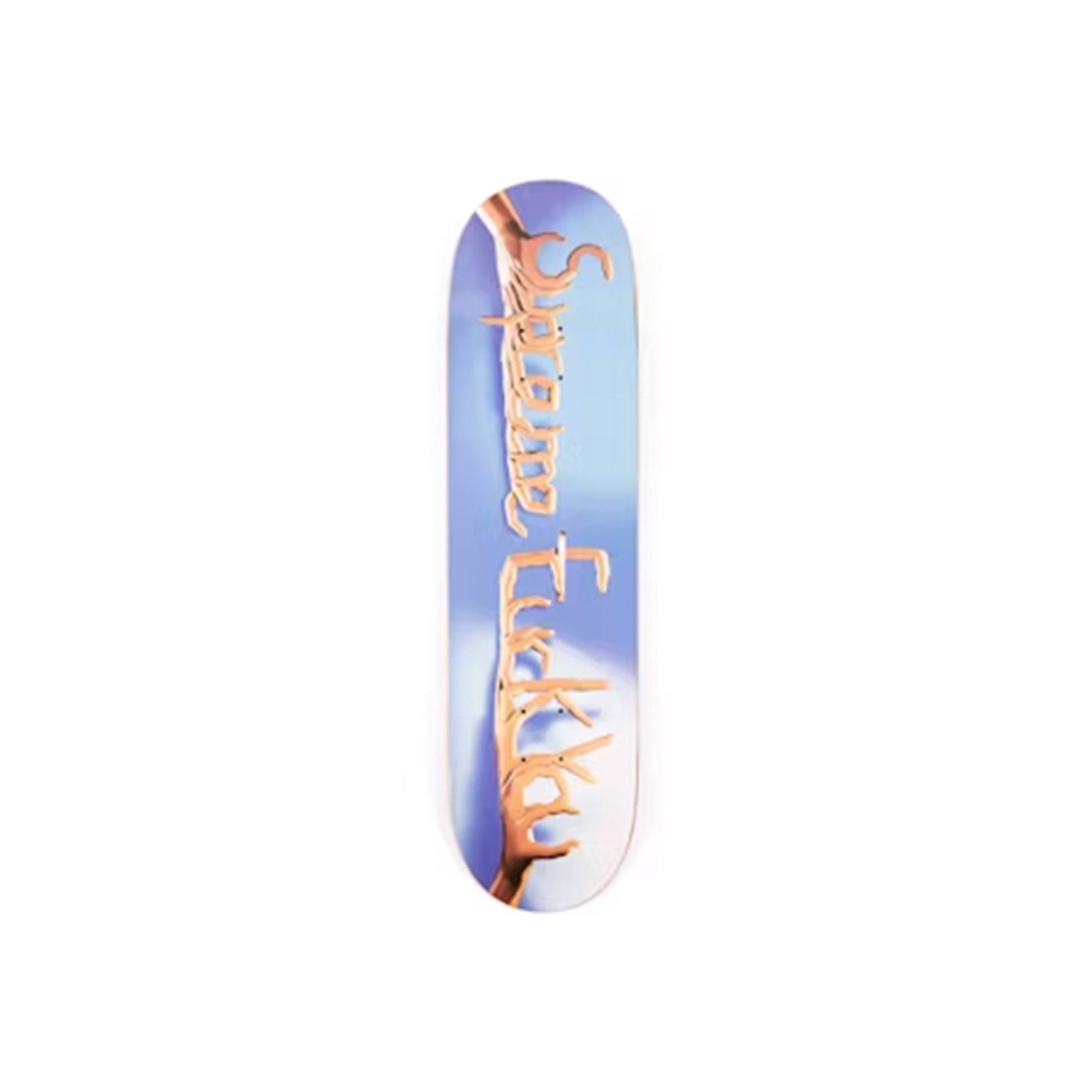 this is an image of Supreme Fuck You Skateboard Deck