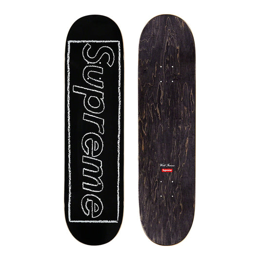 this is an image of Supreme Kaws Chalk Logo Skateboard Deck