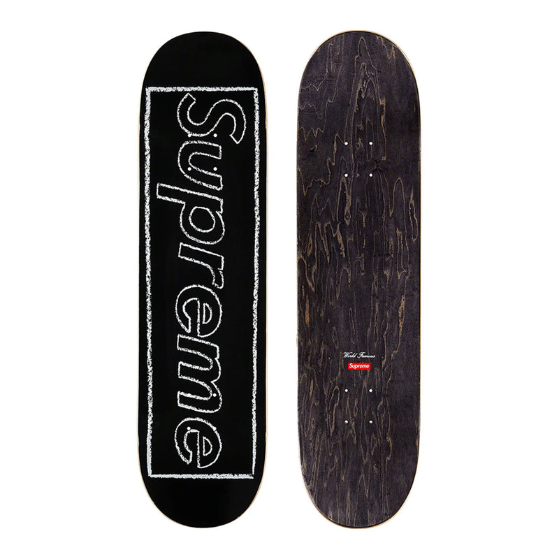 this is an image of Supreme Kaws Chalk Logo Skateboard Deck