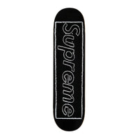 this is an image of Supreme Kaws Chalk Logo Skateboard Deck