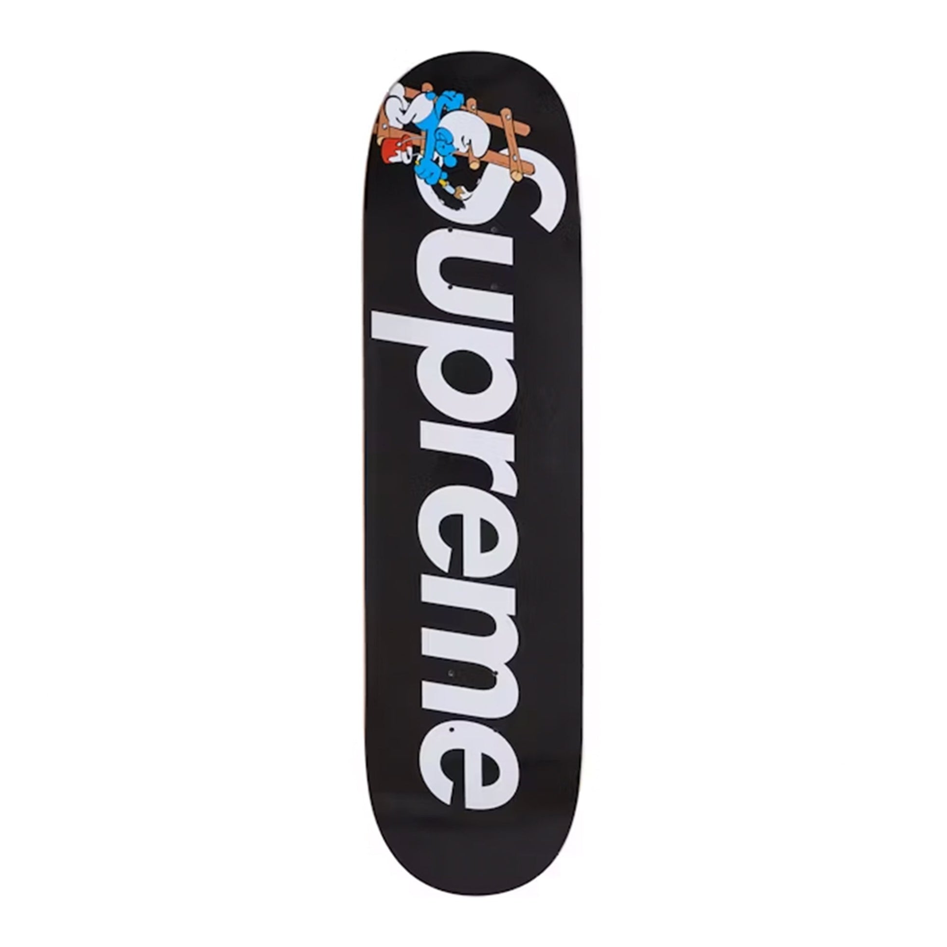 this is an image of Supreme Smurfs Skateboard Deck