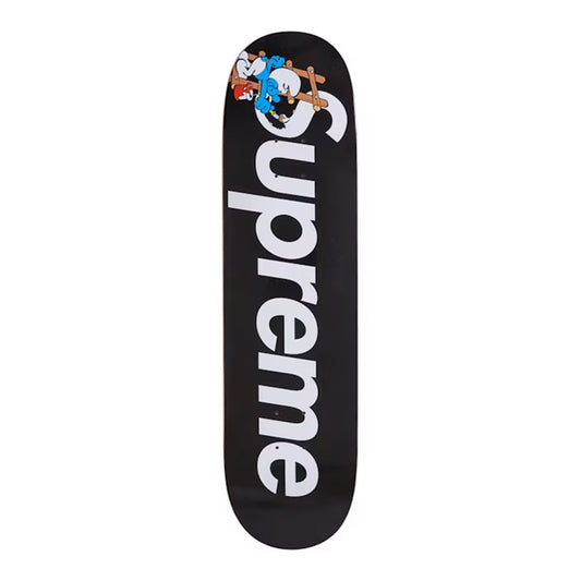 this is an image of Supreme Smurfs Skateboard Deck