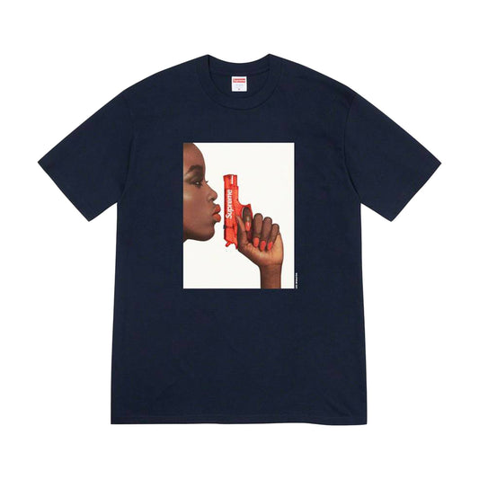 this is an image of Supreme T-Shirt Water Gun Logo