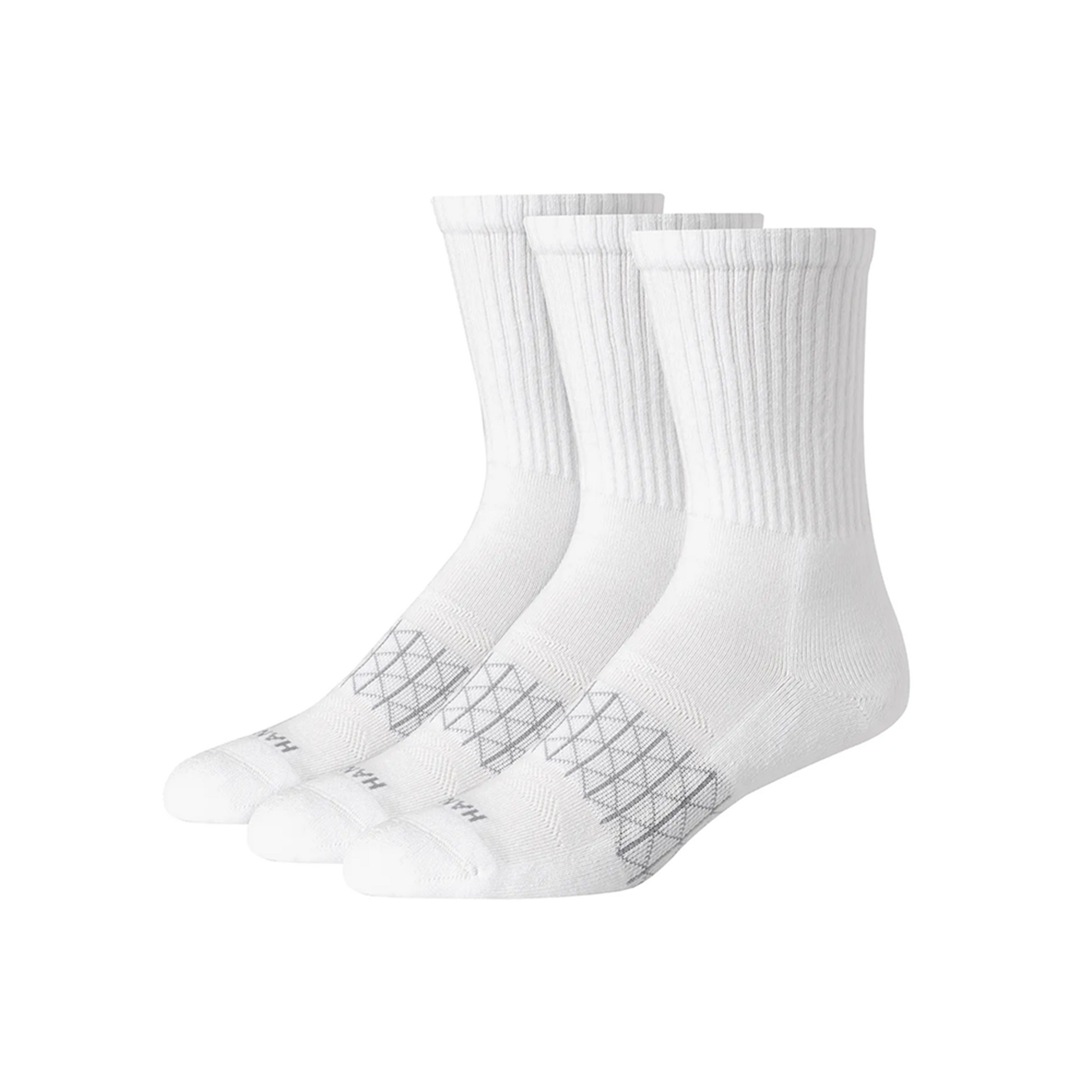 this is an image of Supreme x Hanes 4 Pairs Cushion Crew Socks