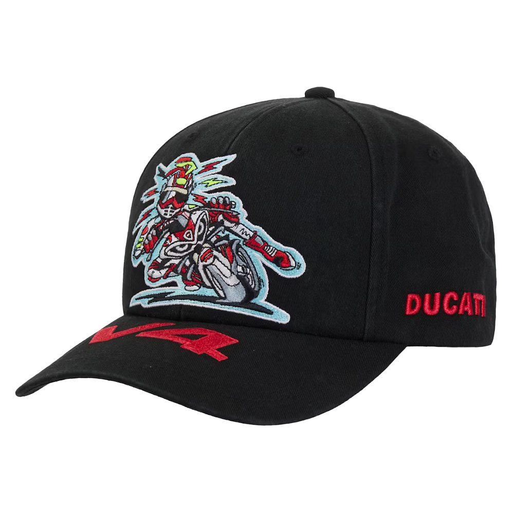 this is an image of Supreme x Ducati 6 Panel Hat