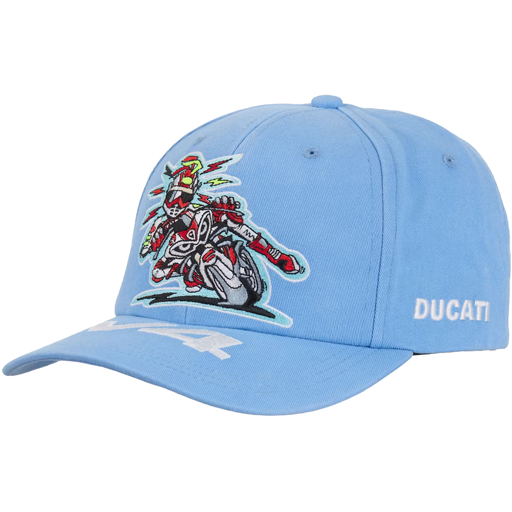 this is an image of Supreme x Ducati 6 Panel Hat