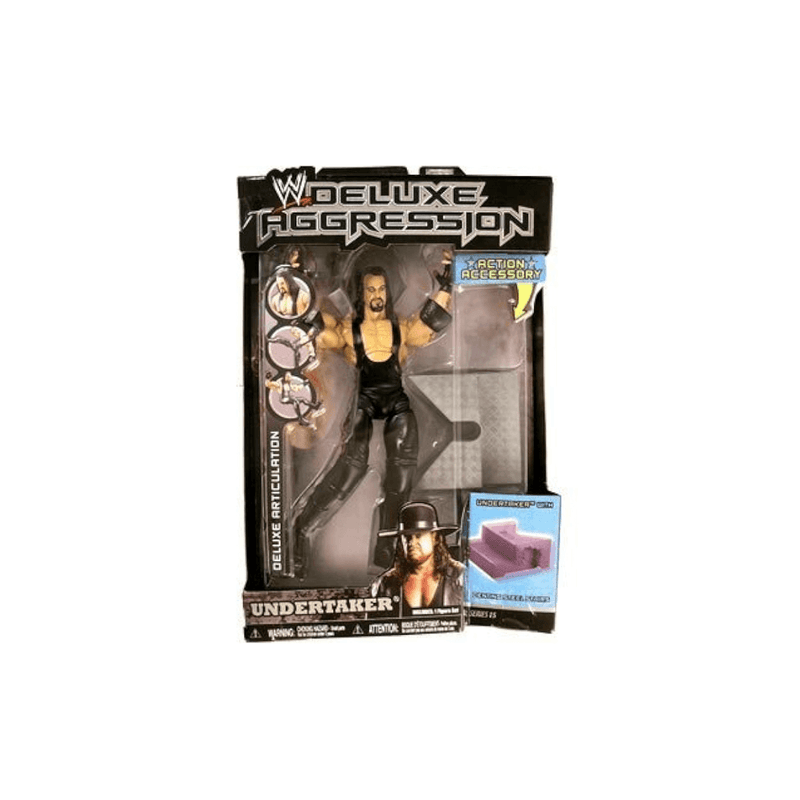 WWE Wrestling DELUXE Aggression Series 15 Action Figure Undertaker with Denting Steel Stairs by Jakks